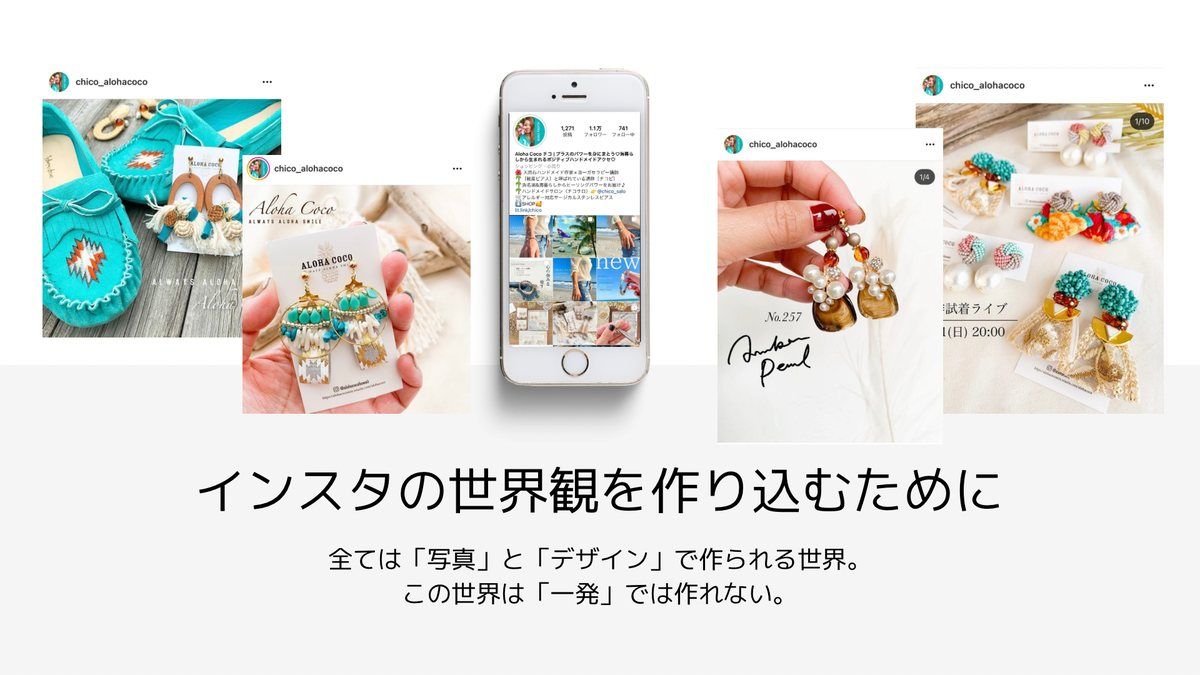 インスタの世界観の作り込みを解説した資料